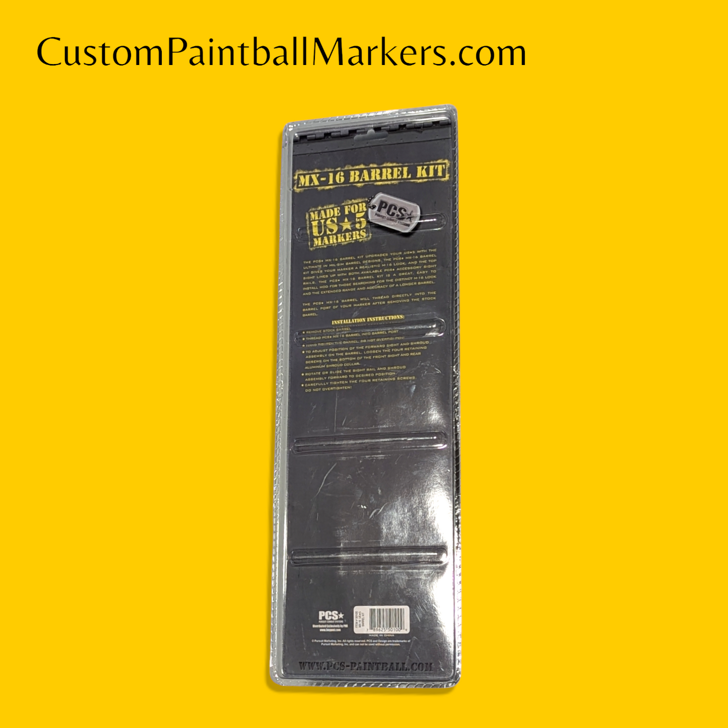 MX-16 Paintball Barrel Kit • Milsim PCS M16 Barrel