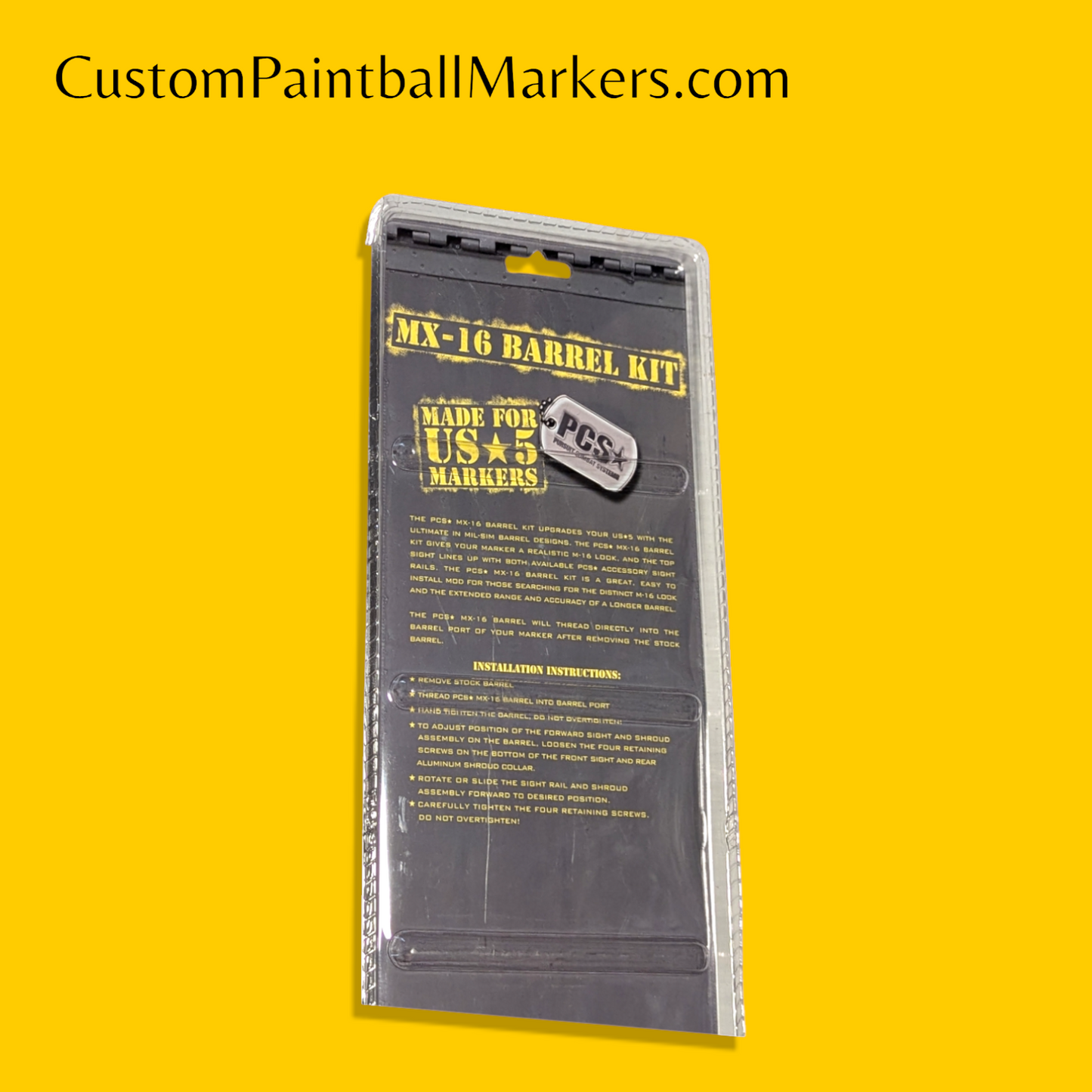 MX-16 Paintball Barrel Kit • Milsim PCS M16 Barrel