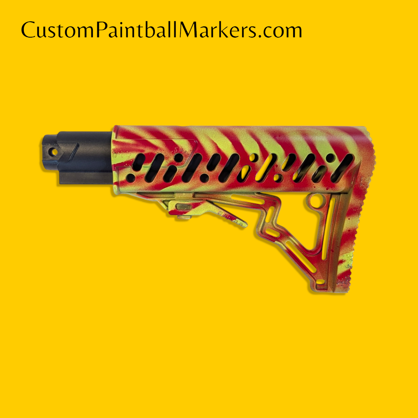 Tippmann TMC Stock & Tube • Custom Finish • Green / Red