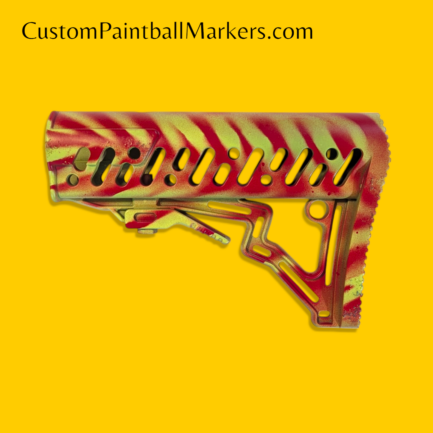 Tippmann TMC Stock & Tube • Custom Finish • Green / Red