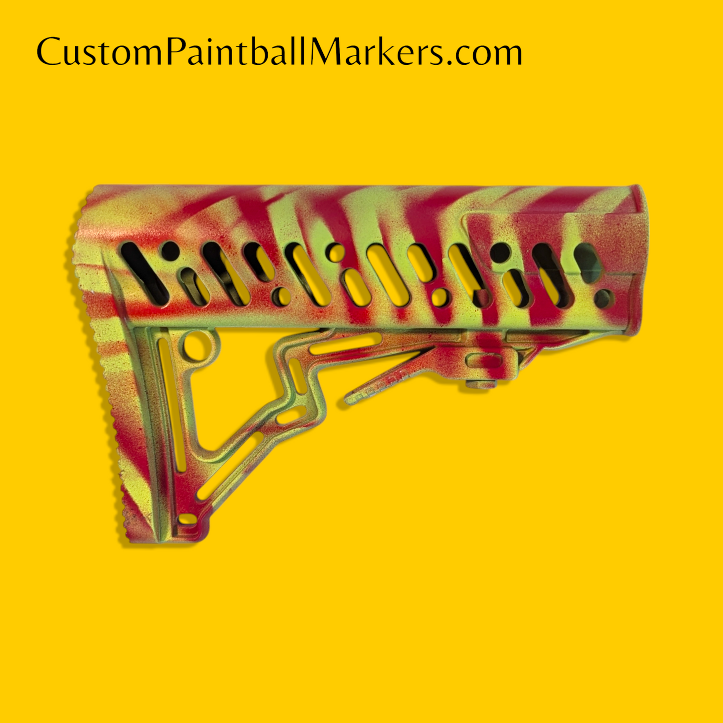 Tippmann TMC Stock & Tube • Custom Finish • Green / Red