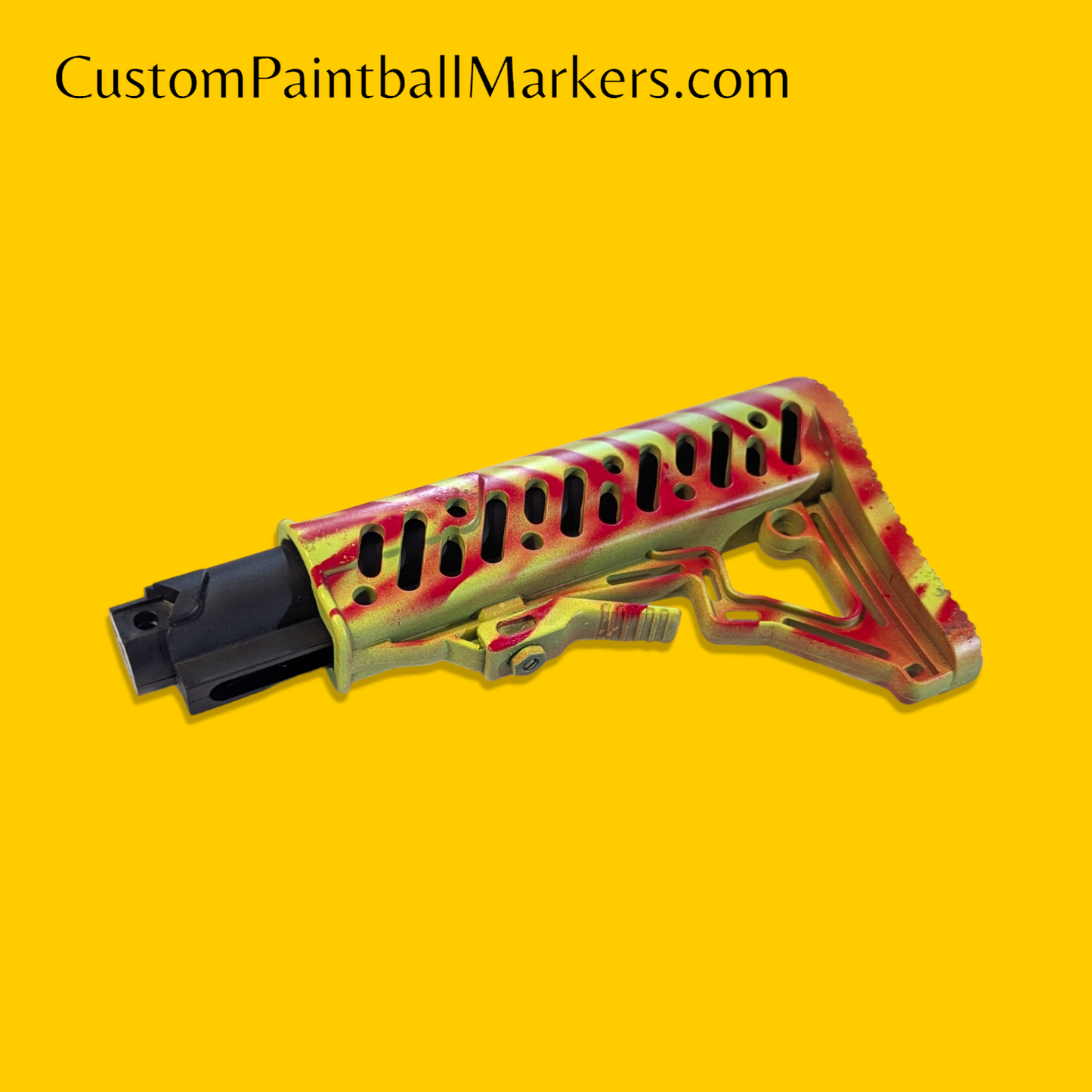Tippmann TMC Stock & Tube • Custom Finish • Green / Red