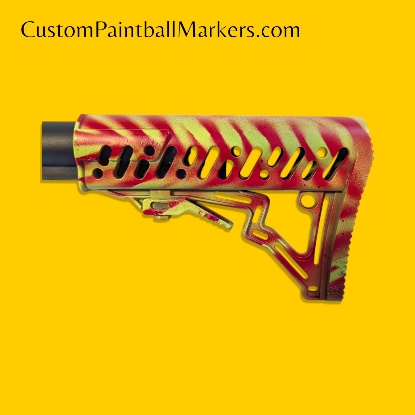 Tippmann TMC Stock & Tube • Custom Finish • Green / Red