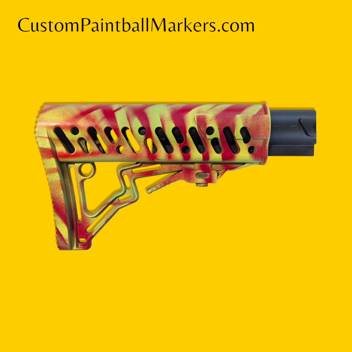 Tippmann TMC Stock & Tube • Custom Finish • Green / Red