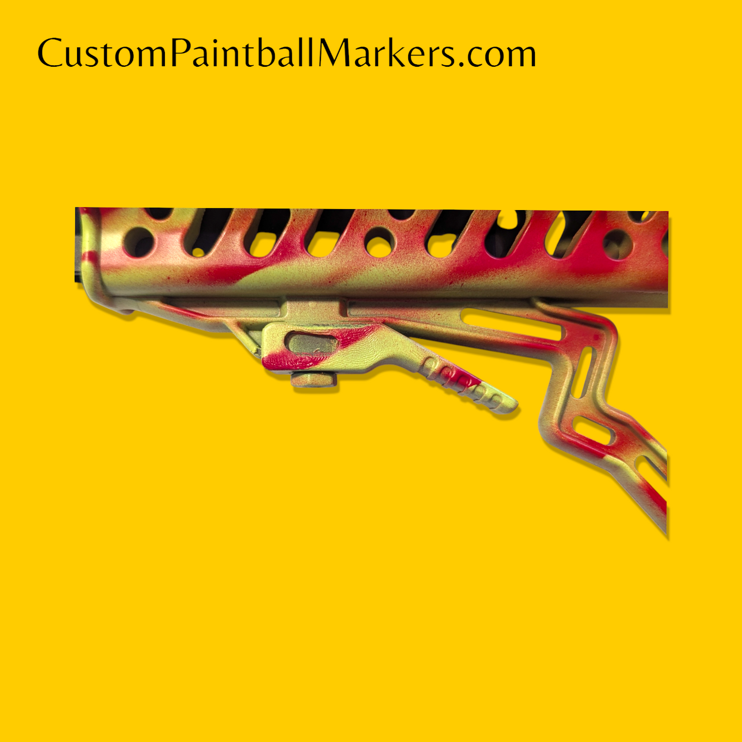 Tippmann TMC Stock & Tube • Custom Finish • Green / Red