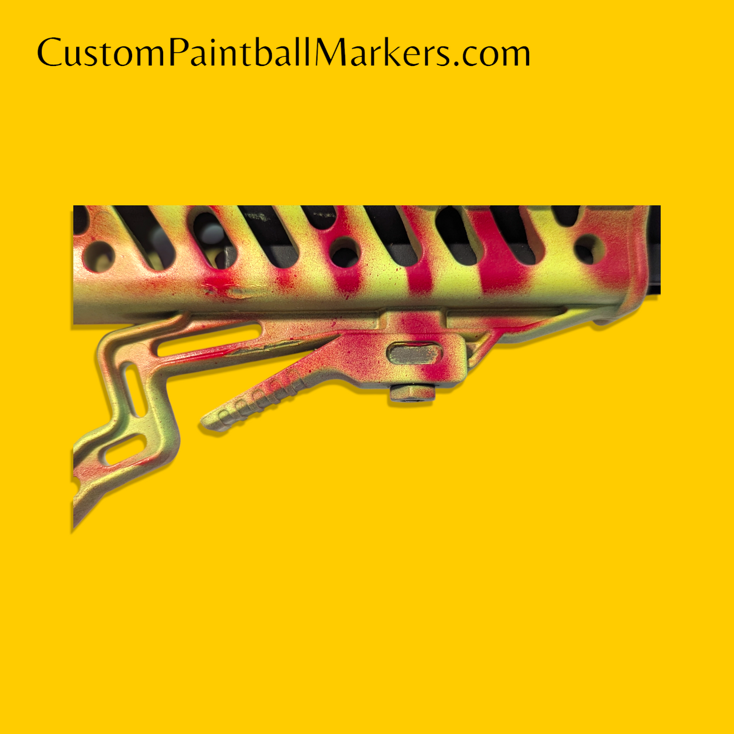 Tippmann TMC Stock & Tube • Custom Finish • Green / Red