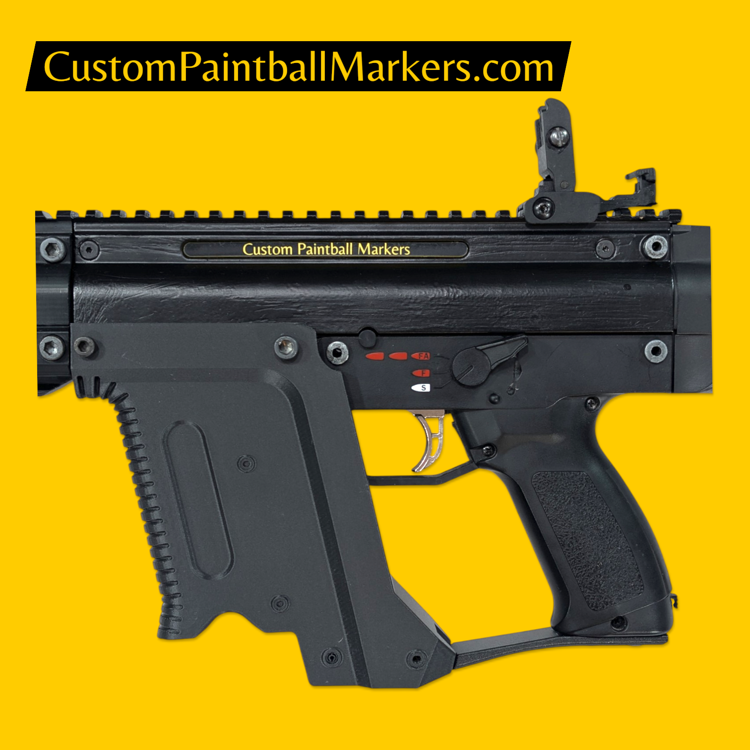 Full Auto Tacamo Hurricane Vector Nightshade custom magfed paintball marker product view 4
