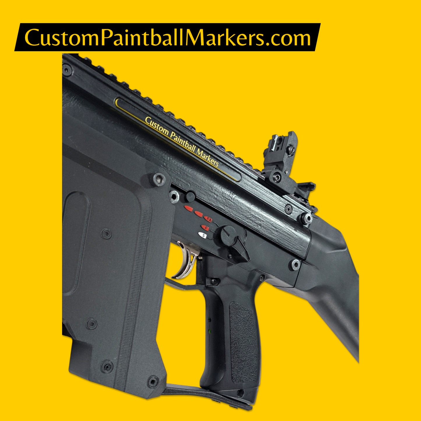 Full Auto Tacamo Hurricane Vector Nightshade custom magfed paintball marker product view 11