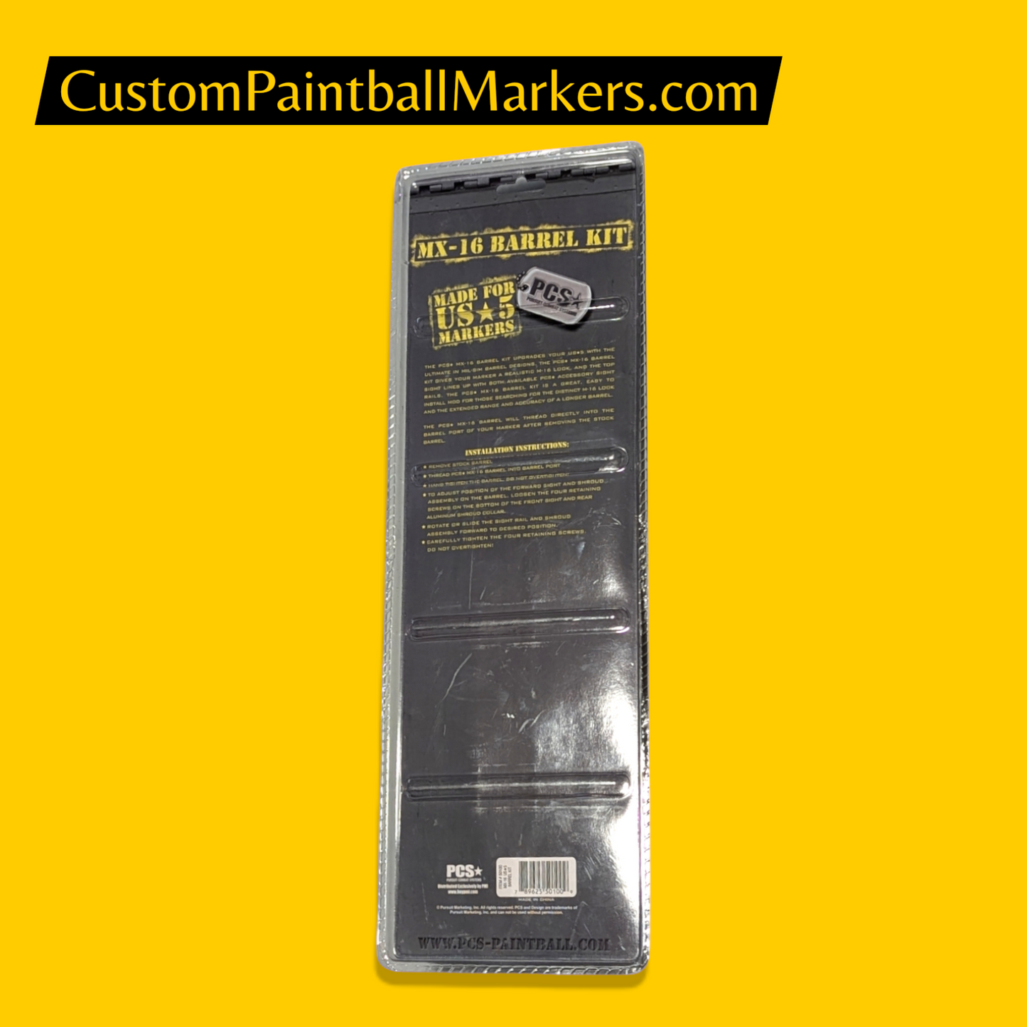 MX-16 Paintball Barrel Kit • Milsim PCS M16 Barrel