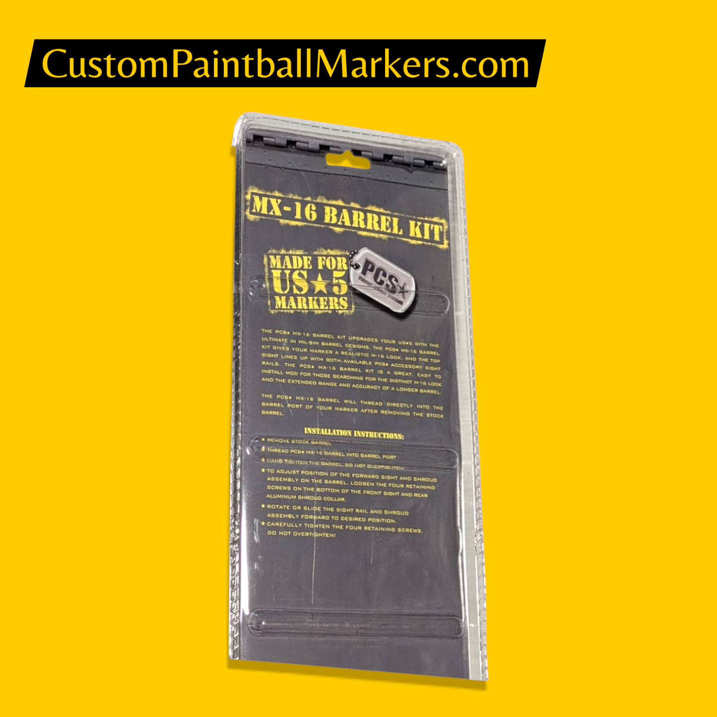 MX-16 Paintball Barrel Kit • Milsim PCS M16 Barrel