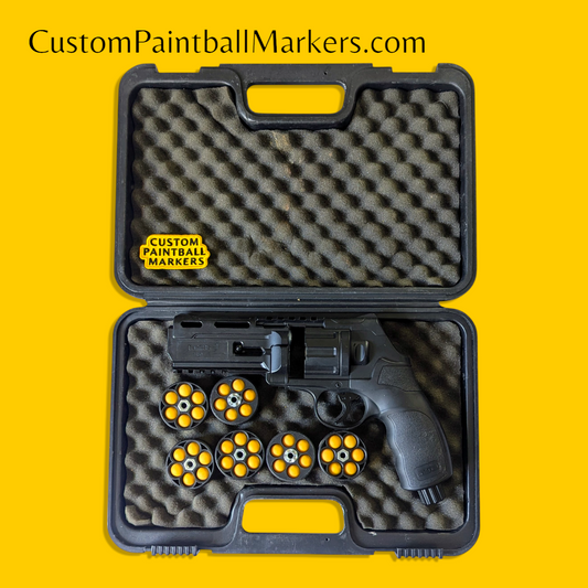 T4E .50 Cal TR50 Paintball Revolver w/ 11 Joule Upgrade Valve w/ Red Dot (410 FPS)