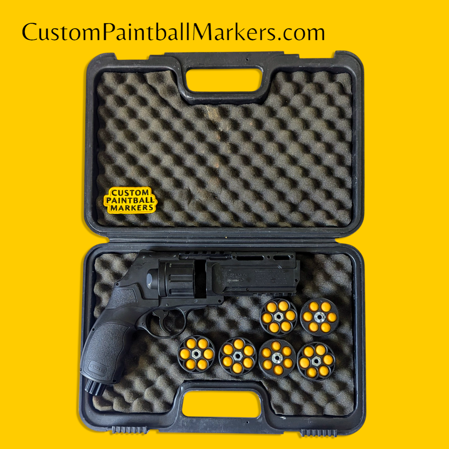 T4E .50 Cal TR50 Paintball Revolver w/ 11 Joule Upgrade Valve w/ Red Dot (410 FPS)