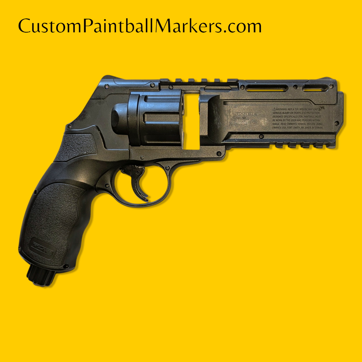 T4E .50 Cal TR50 Paintball Revolver w/ 11 Joule Upgrade Valve w/ Red Dot (410 FPS)